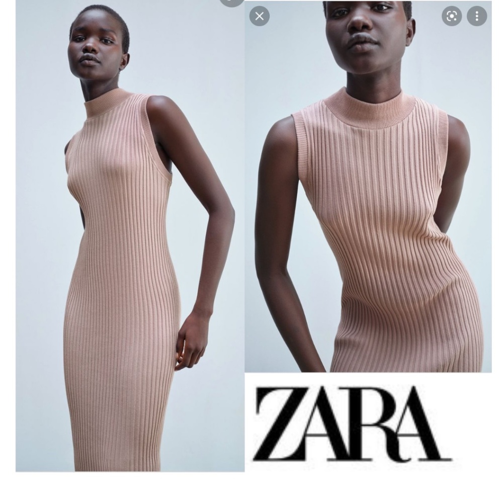 NWT Zara Ribbed Midi Dress